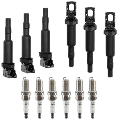 6X Ignition Coils + 6X Iridium Spark Plugs for BMW 128i 328i 525i 528i Z4 (2008–2013)