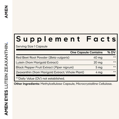 Lutein Zeaxanthin Capsules with Marigold Extract & Beet Root (90 Count)
