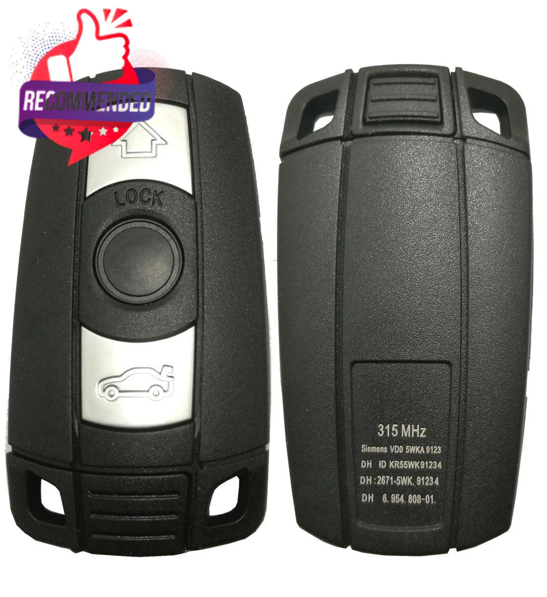 Replacement Key Fob Case Shell for BMW 3 Series, 5 Series, X5