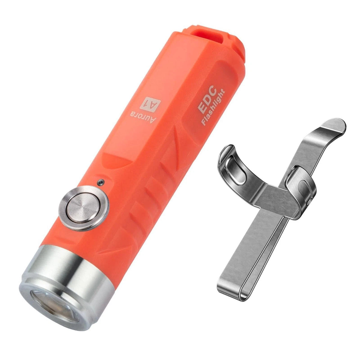 RovyVon A1 Keychain Flashlight 650 Lumens USB C Rechargeable Super Orange