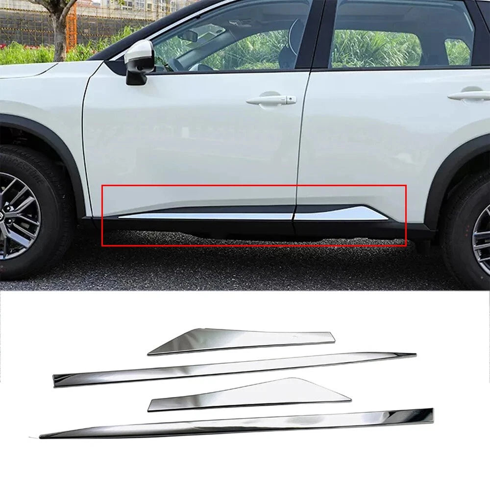 Chrome Outside Body Side Molding Trim Cover for Nissan Rogue/X-Trail (2021–2025)