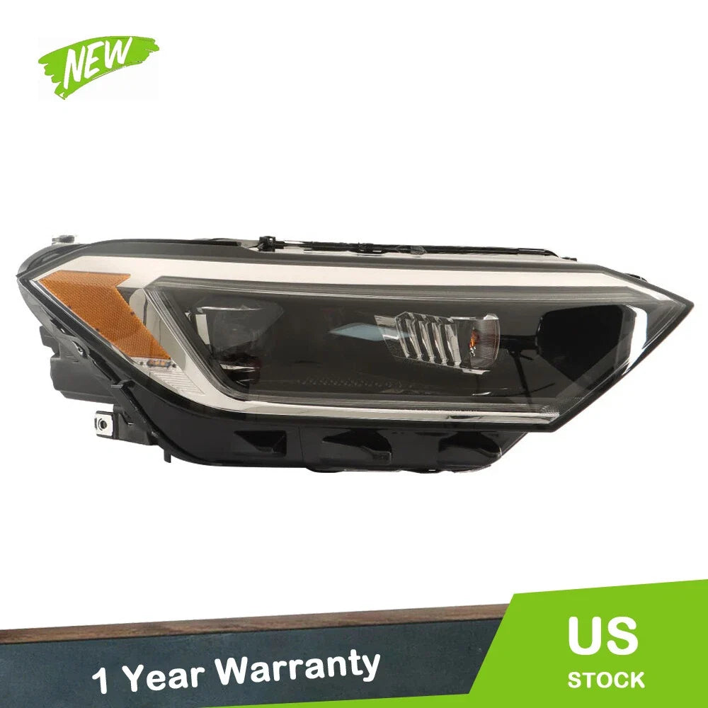 LED Headlight Assembly for Volkswagen Jetta (2019–2023) - Black, RH, w/DRL