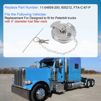 Locking Fuel Cap for Peterbilt (11-04859-100, 600212, 1104859200)