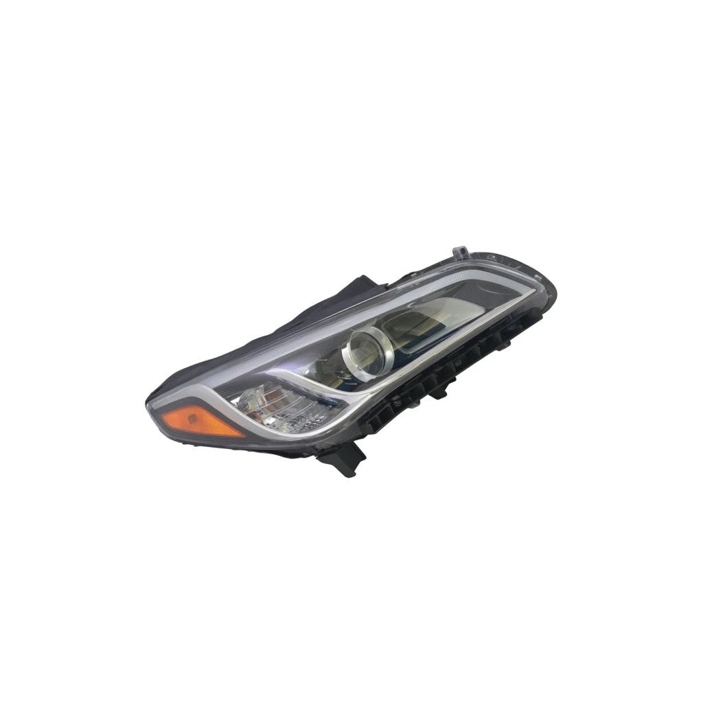 Headlight Passenger Side for Hyundai Sonata (2015–2017) LLX-HY2503184-CLA1, HY2503184, HID, Black Bezel