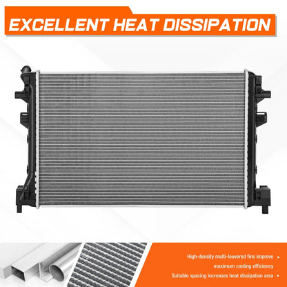 Aluminum Radiator for Audi A3 VW Golf Jetta Taos (2015–2023) DPI-13881