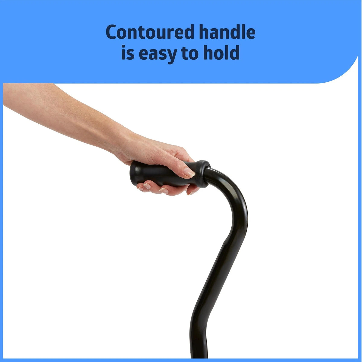 Adjustable Offset Walking Cane for Medline Bariatric (500 Lbs Stability)