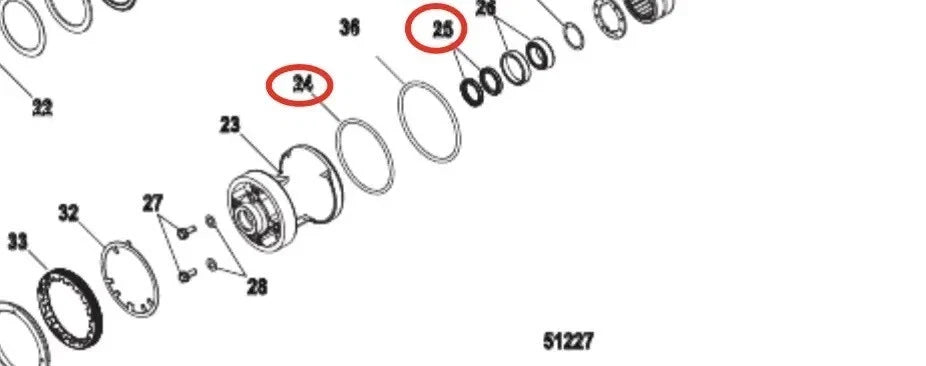 Lower Unit Oil Seal for Mercury Mariner (26-888483, 25-8M0000190)