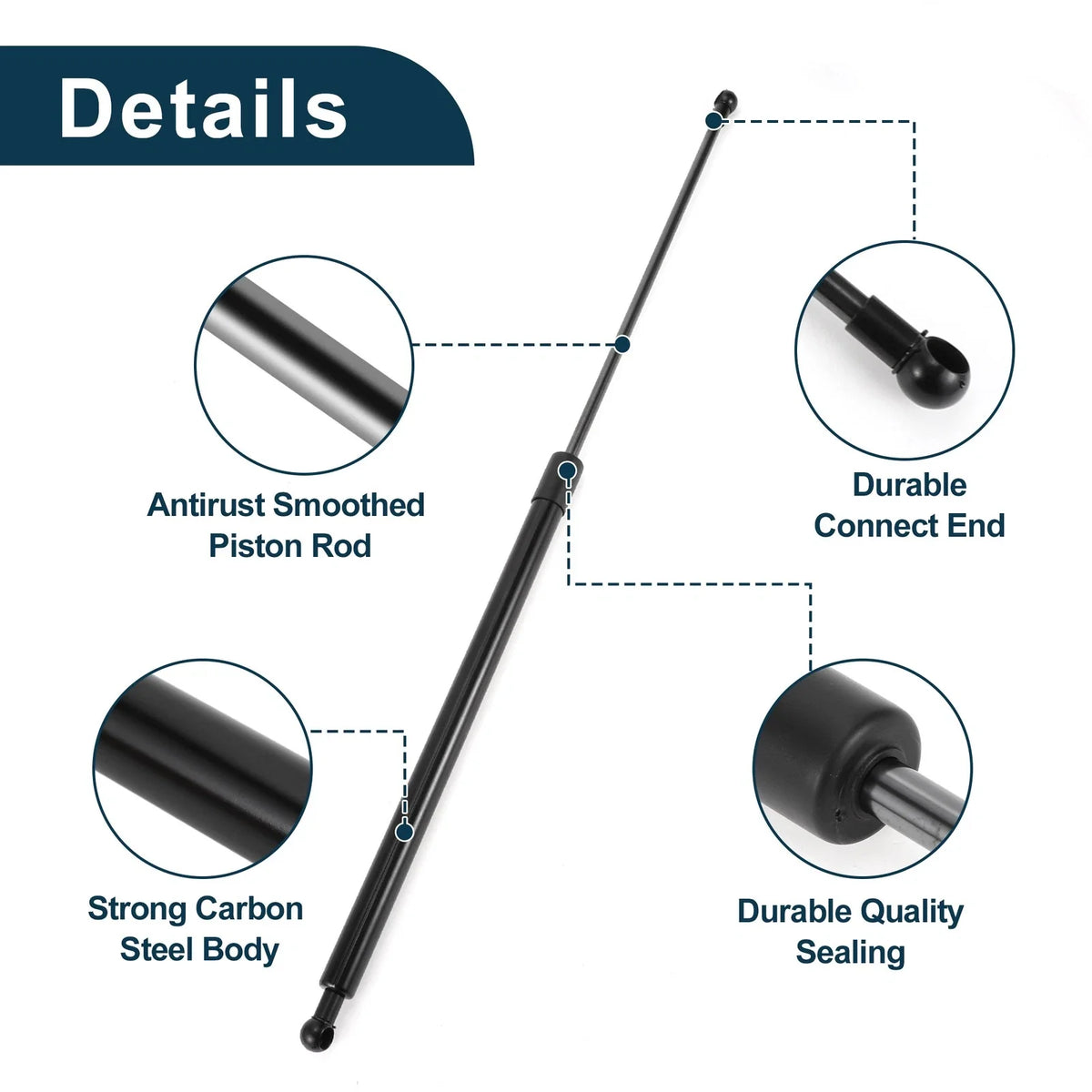 Set of 2 Front Hood Lift Supports Struts for Honda Civic (2016–2021)