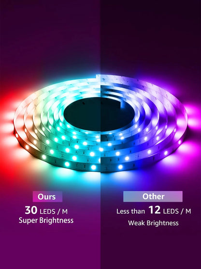 LED Lights for Bedroom 55ft 540 LEDs Music Sync Color (No Part Numbers)