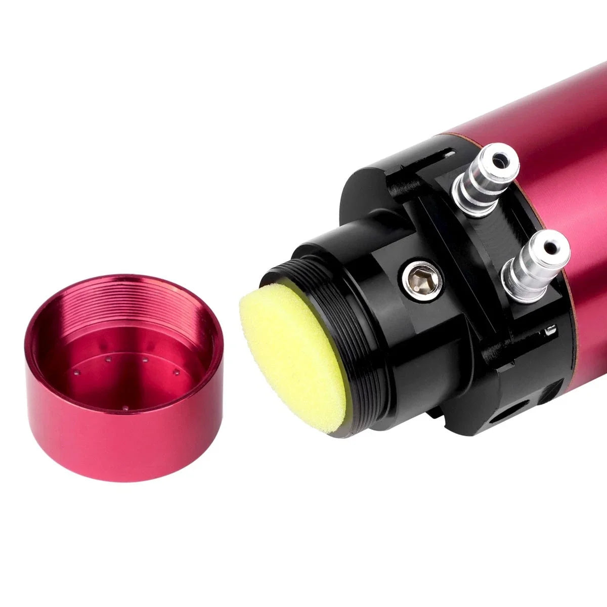 Aluminum Engine Oil Catch Reservoir Breather Tank with PSI Gauge for