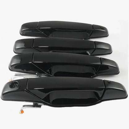 Front & Rear Gloss Black Door Handles for 2007-2009 Chevrolet Tahoe (4.8L)