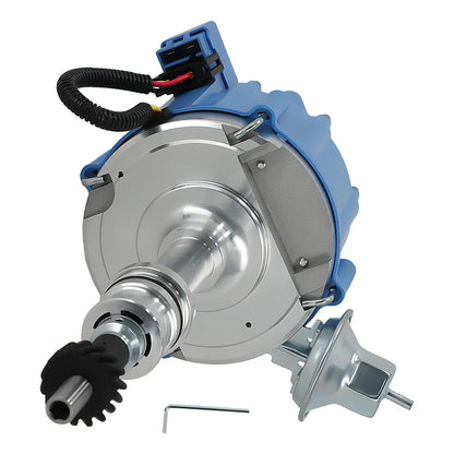 Ignition Distributor for Ford 351C 351M 400 429 460 (HEI Blue Male Cap)
