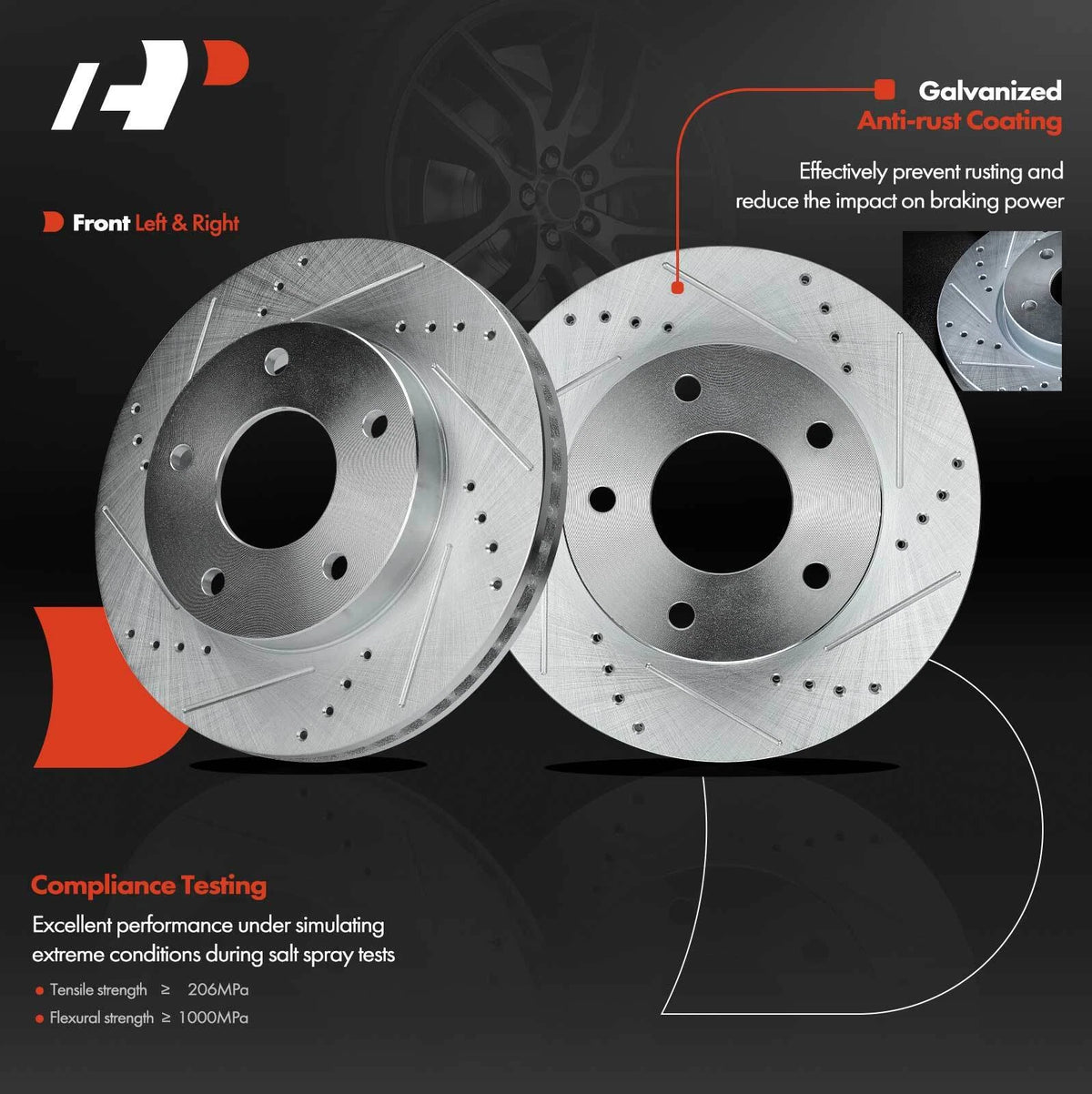 Front Drilled Brake Rotor for Chevy Blazer S10 (S-5550)