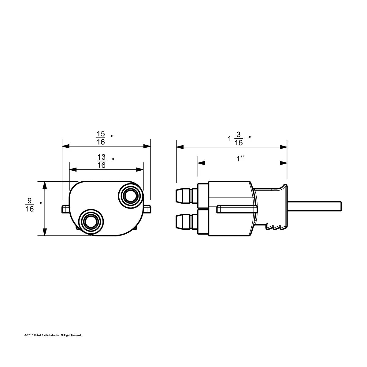 2 Prong Pigtail Plug for Truck Side Marker Clearance Trailer Lights