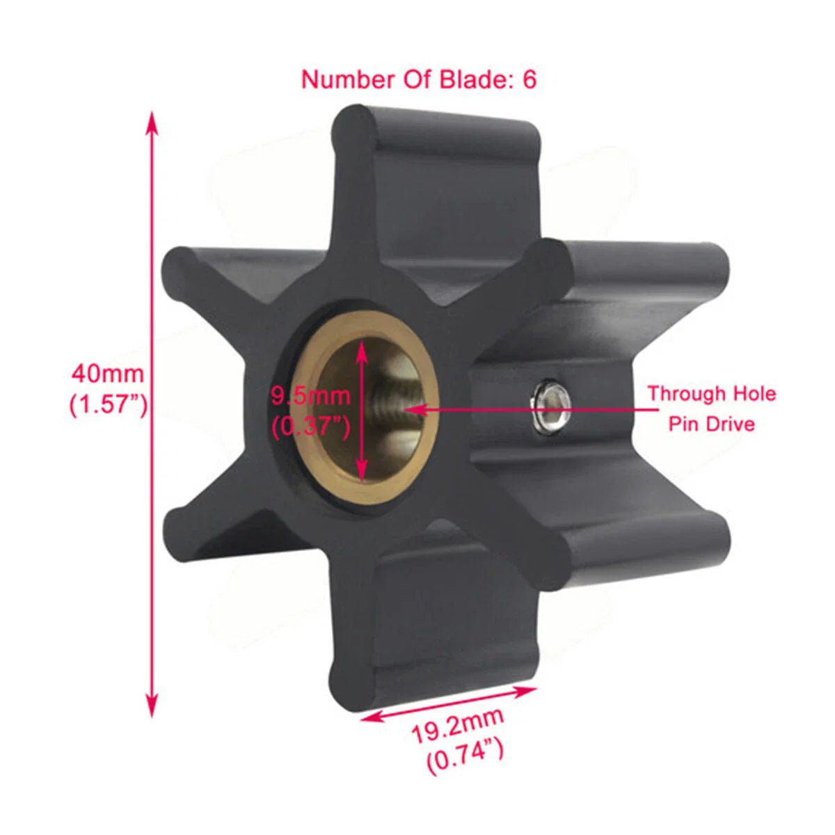 Water Pump Impeller Kit for Jabsco 4528-0001 Johnson 09-806B-1 Sierra 18-3079