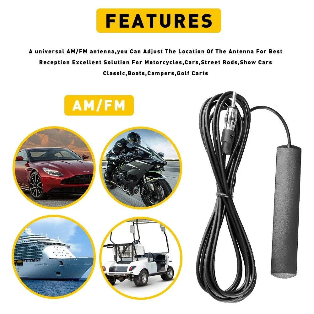 Universal Amplified Hidden Interior Antenna for Car AM/FM Stereo Radio
