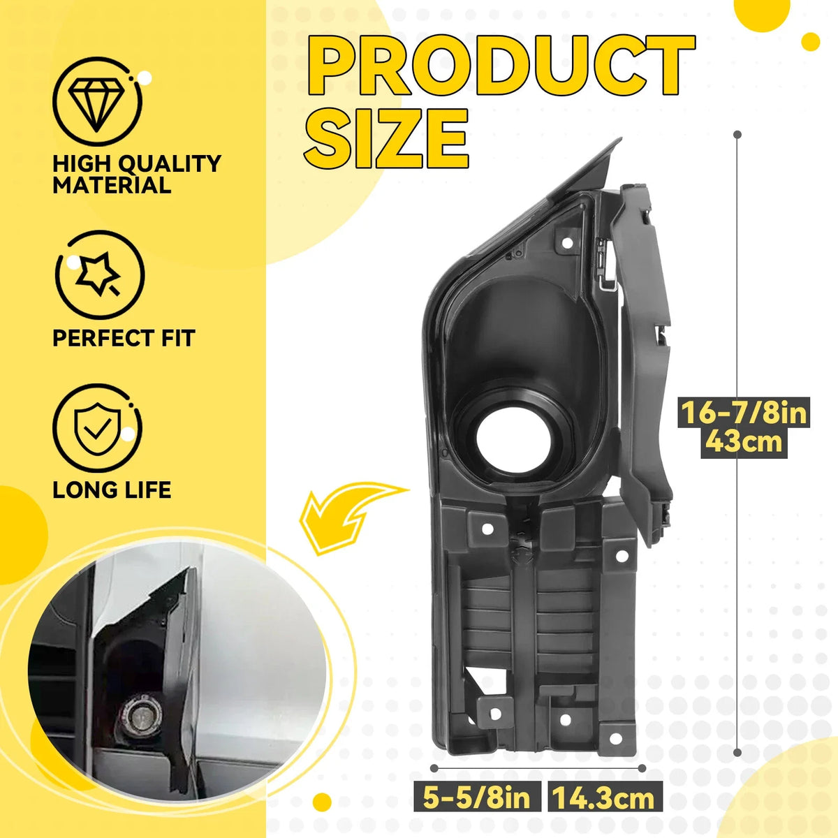 Fuel Filler Door Housing Pocket Hinge for Ford Transit Van 150 250 350 (2015–2023)