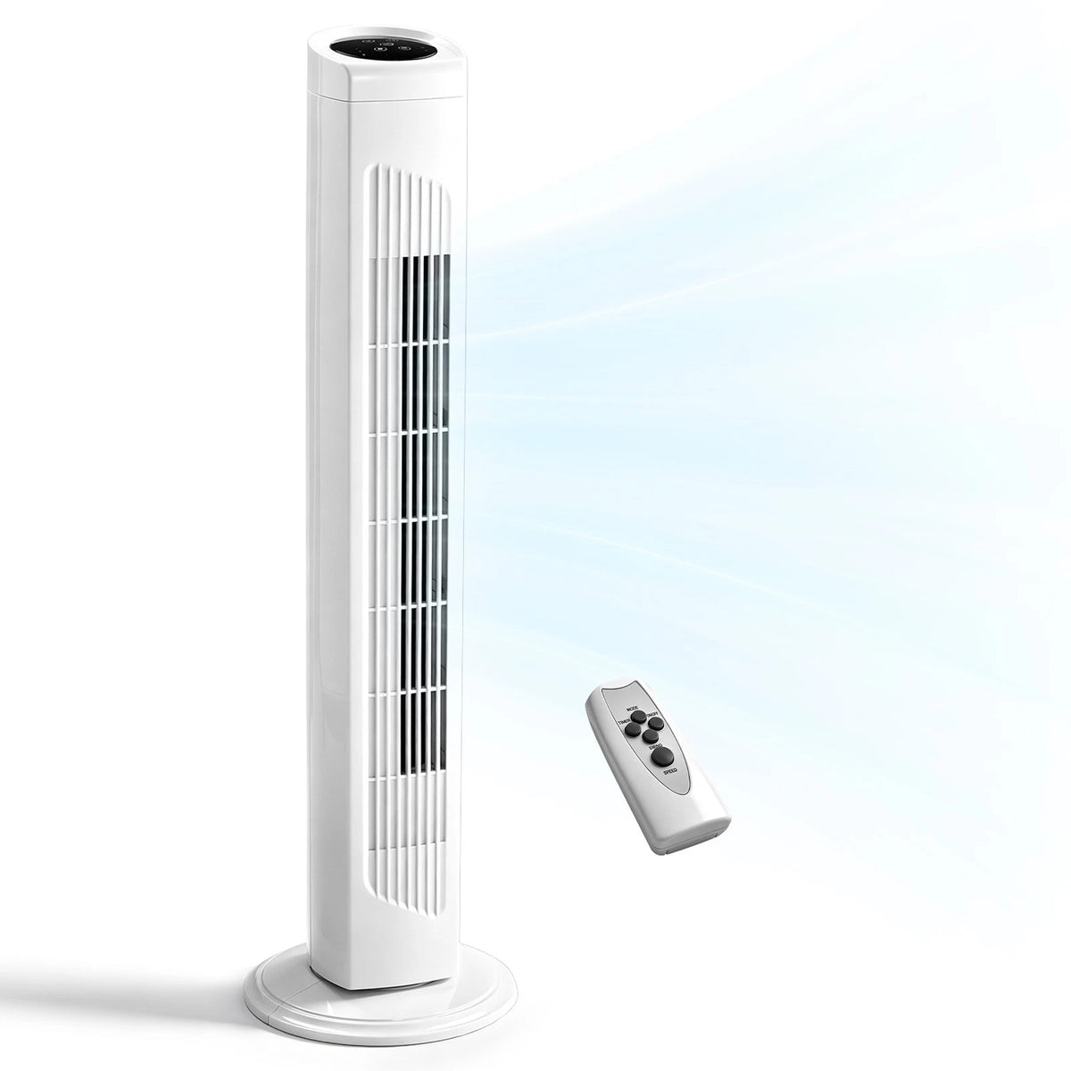 32" Portable Floor Standing Fan with Remote, 3 Modes, 3 Speeds