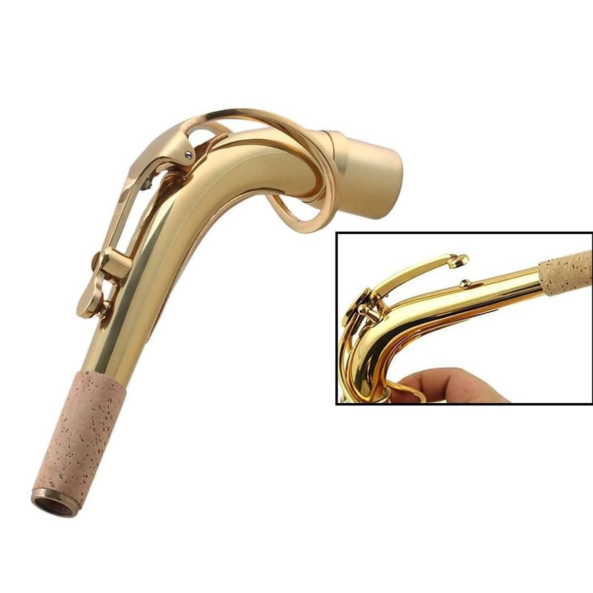 24.4mm Brass Saxophone Bend Neck for Alto Saxophone