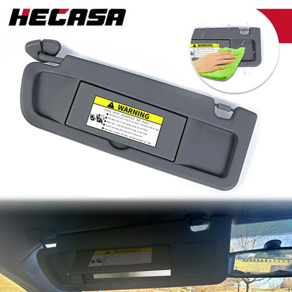 Left Driver Side Dark Gray Sun Visor for Honda Civic (2006–2011)