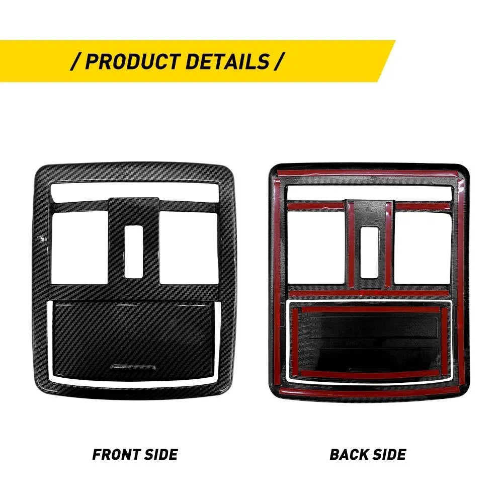 Set of 2 Upper Reading Lamp Bezel Cover Trim Panels for Dodge Challenger (2010–2025) Carbon