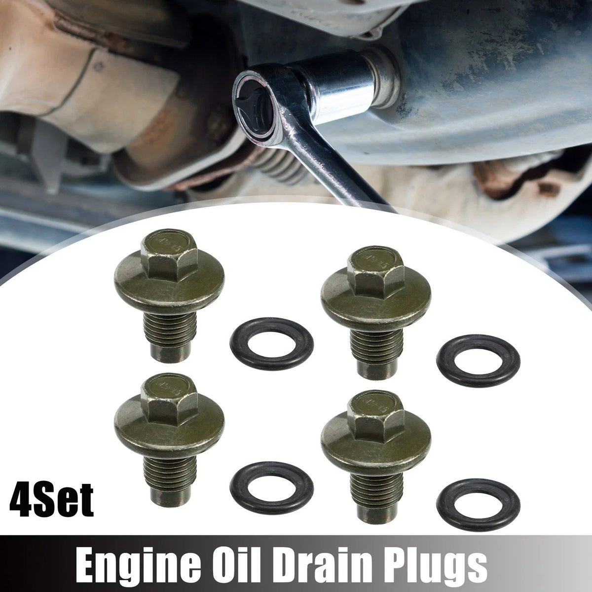 Set of 4 M14x1.5 Oil Drain Plugs with Washers for Ford Focus 