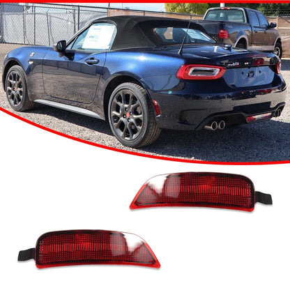 Set of 2 Red Rear Side Marker Lights for Mazda MX-5 Miata Fiat 124 Spider (2016–2023)