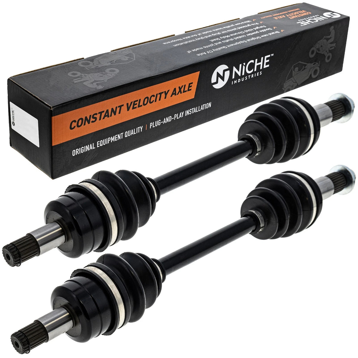 Set of 2 Front CV Axle Drive Shafts for Yamaha Grizzly 700 (2007–2020) 2UD-2510J 2UD-2518E 519-KCA2458X