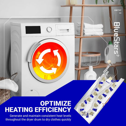 2X Dryer Heating Element for Whirlpool (3387747, W11344457)