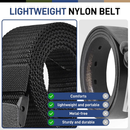 5 Pack Tactical Nylon Belts for Casual Military Use