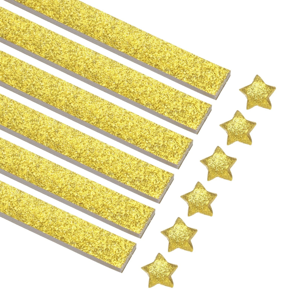 360 Sheets Origami Paper Glitter Stars 0.4 x 9.3 Inch, Gold