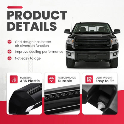 Upper Hood Bulge Molding Grille for Toyota Tundra (2014–2021) Gloss Platinum