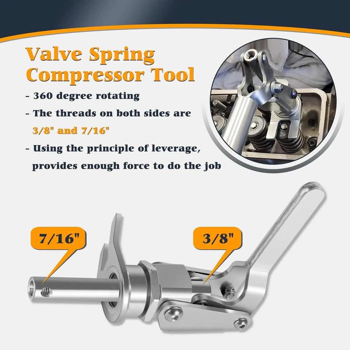 Proform Valve Spring Compressor for 3/8" & 7/16" Stud Mount (66784)