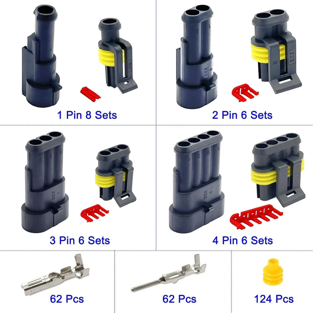 352-Pcs Waterproof Electrical Wire Terminal Kit for Vehicles