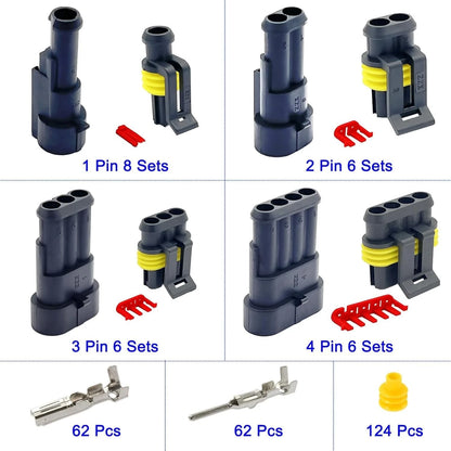 352-Pcs Waterproof Electrical Wire Terminal Kit for Vehicles