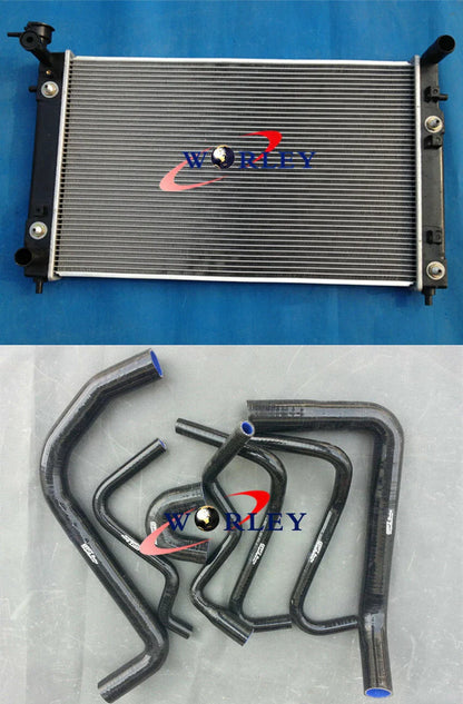 Radiator for Holden Commodore VT VX WH V6 Twin Oil Cooler + Blue Hose (1997-2006)