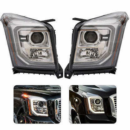 Set of 2 HID/Xenon Headlight Assemblies for GMC Yukon XL (2015–2020)