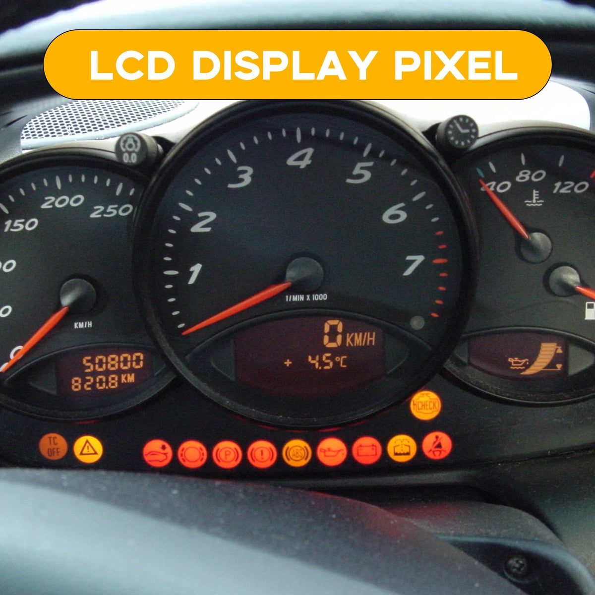 Speedometer Dashboard LCD Display for Porsche 911 997 (2005–2012)