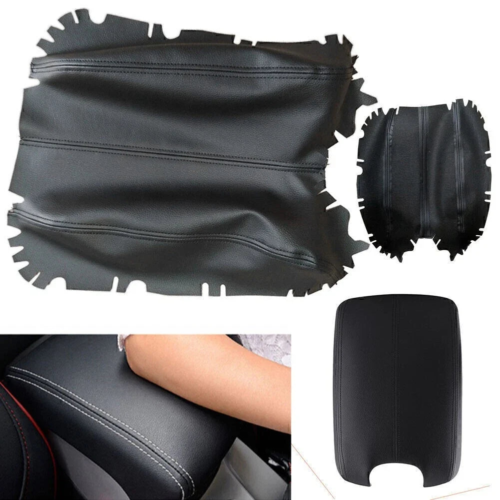 Armrest Center Console Cover for Honda Accord (2008–2013) Microfiber Leather Black