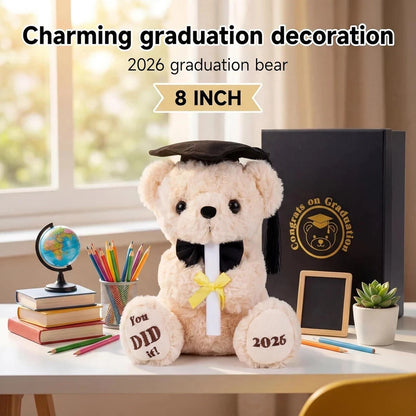 8 Inch Plush Graduation Bear in Gift Box - You DID it