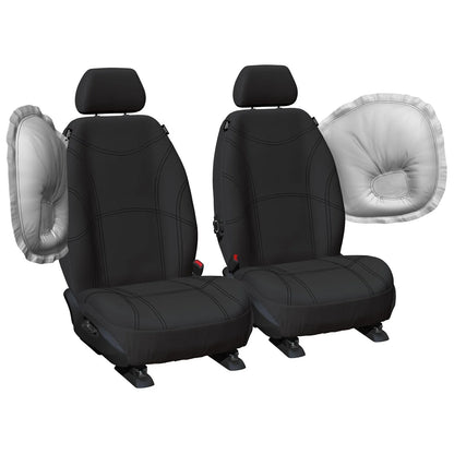 Front Tailor Made Black Neoprene Car Seat Covers for Toyota Hilux KUN25/26