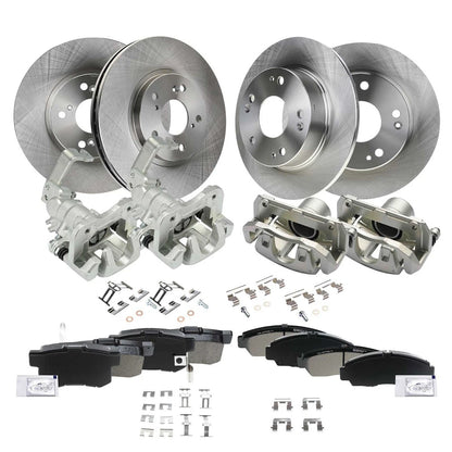 4-Wheel Brake Kit with Calipers for Acura TSX Accord (18103366, R31275)