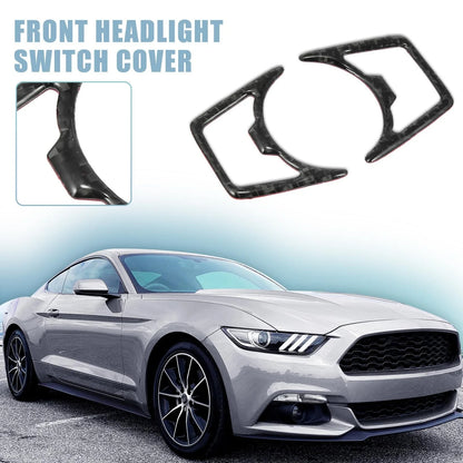2X Headlight Lamp Switch Trim Cover for Ford Mustang (2015–2020)