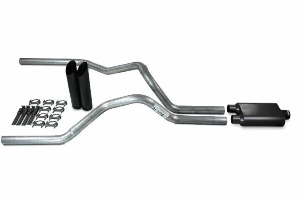 Dual Exhaust Kit 2.5" for Chevy GMC 1500 Truck (2019–2025) - Black Tips