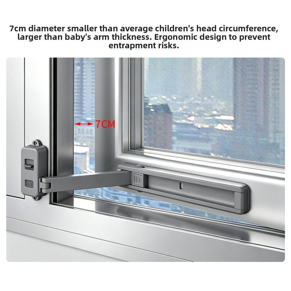 Sliding Window Stop Limit Device for Child Safety (No Screw, No Drill)
