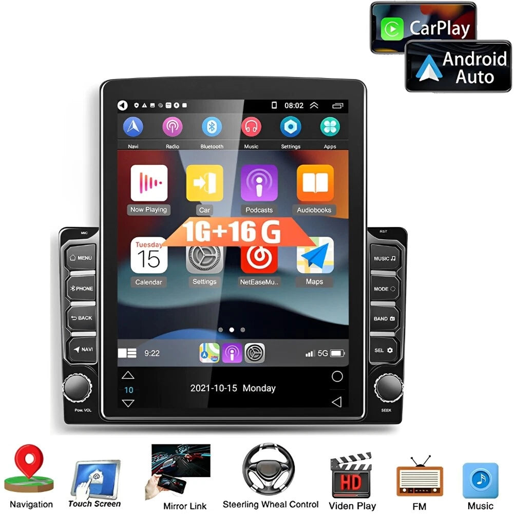 9.7" Car Stereo GPS Carplay Head Unit for Chevrolet Silverado Tahoe (2007–2014)