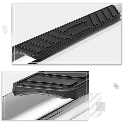 Set of 2 Oval 5" Side Step Nerf Bars for Ford F150 SuperCrew (2001–2003) Chrome