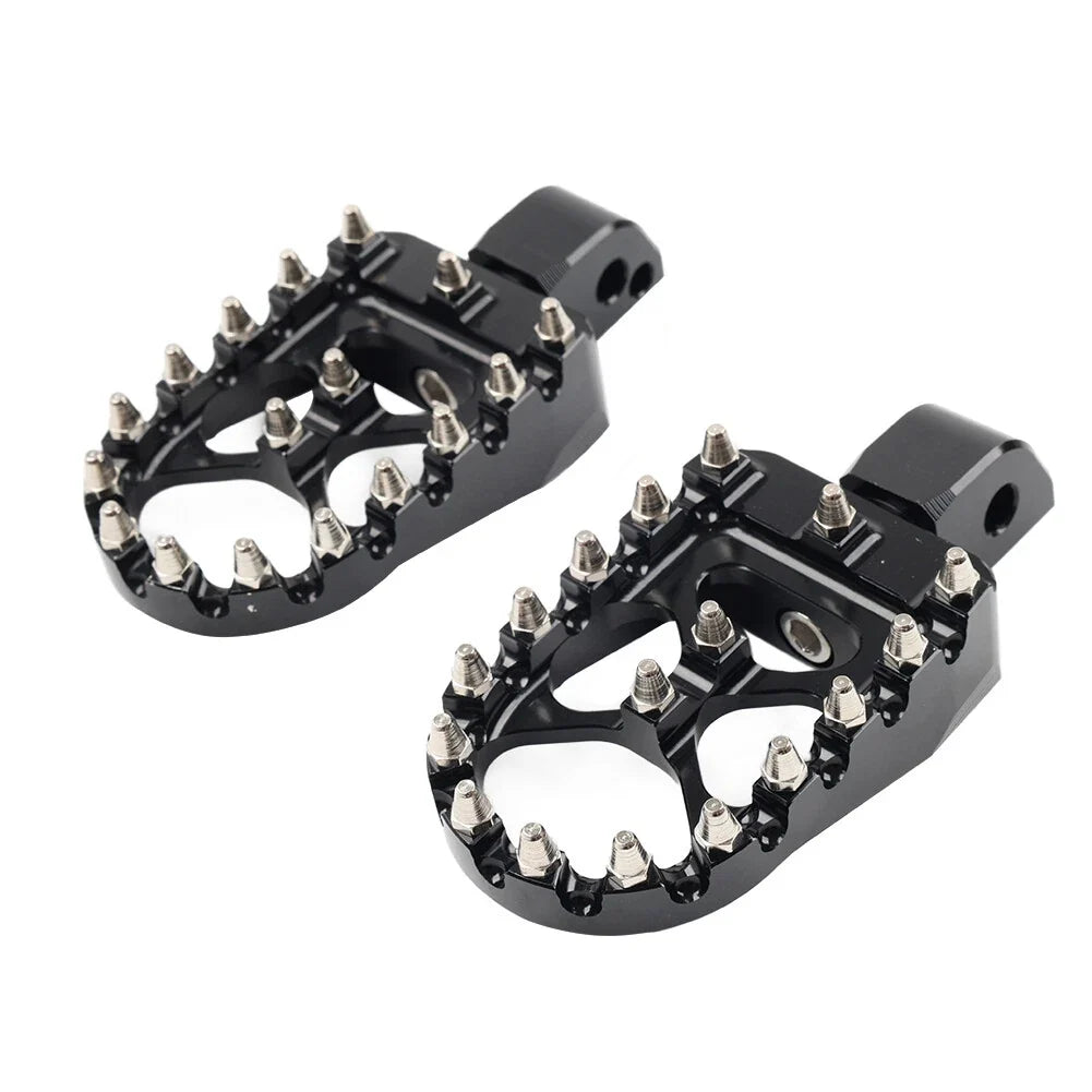 Black MX Style Rear Foot Pegs for Harley Softail Fat Bob Low Rider (2018–2023)