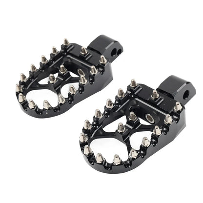 Black MX Style Rear Foot Pegs for Harley Softail Fat Bob Low Rider (2018–2023)