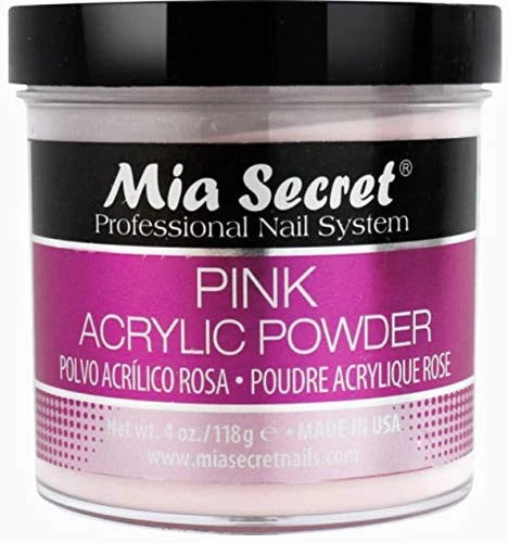Set of 3 Acrylic Powder for Nail Art - Pink, Clear, White (4 oz)